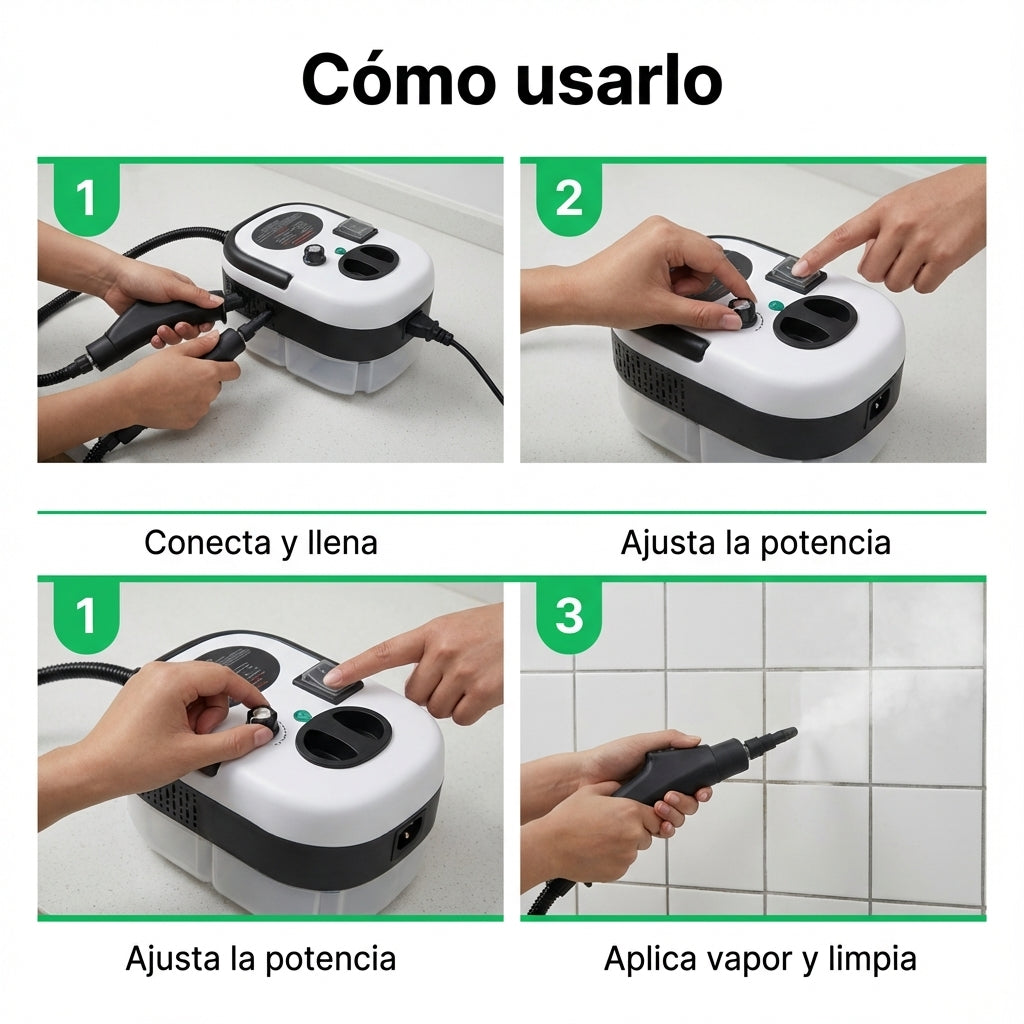 VaporPro 2500W™ — Grasa y manchas fuera sin químicos