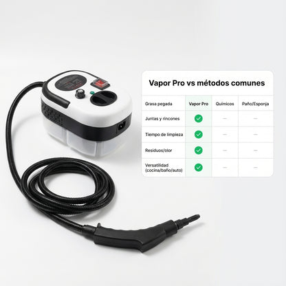 VaporPro 2500W™ — Grasa y manchas fuera sin químicos