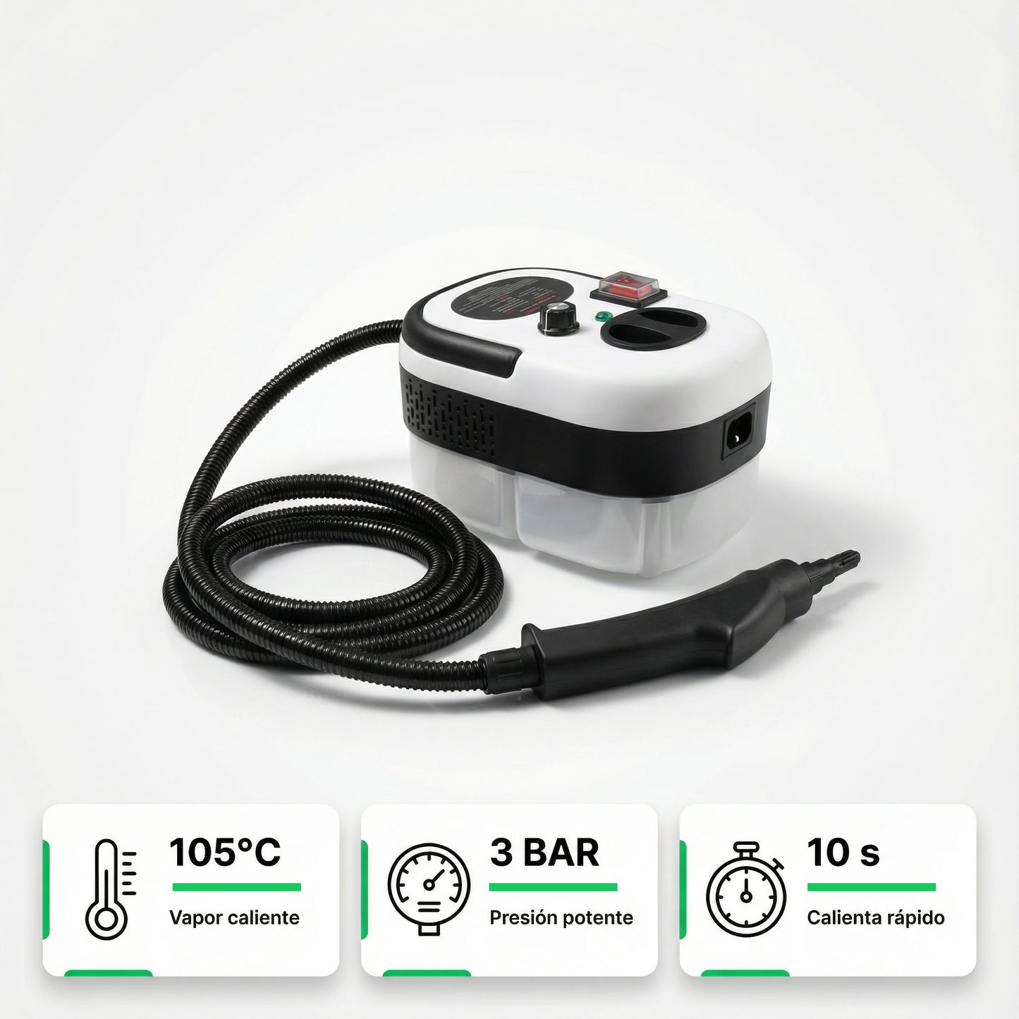 VaporPro 2500W™ — Grasa y manchas fuera sin químicos