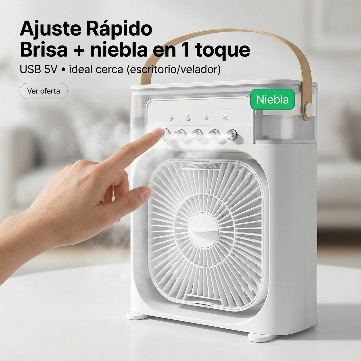 AuraBreeze™ 3-en-1 — Aroma y brisa relajante