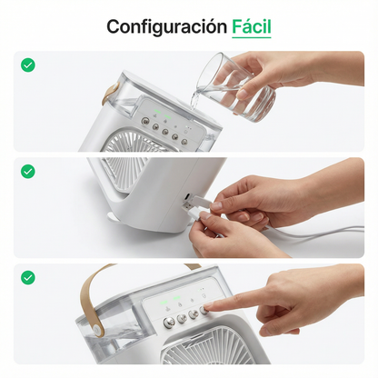 AuraBreeze™ 3-en-1 — Aroma y brisa relajante