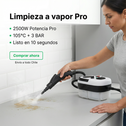 VaporPro 2500W™ — Grasa y manchas fuera sin químicos