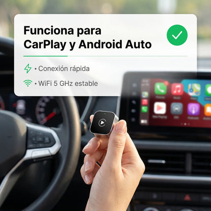 CarPlay y Android Auto inalámbricos - Sin cables