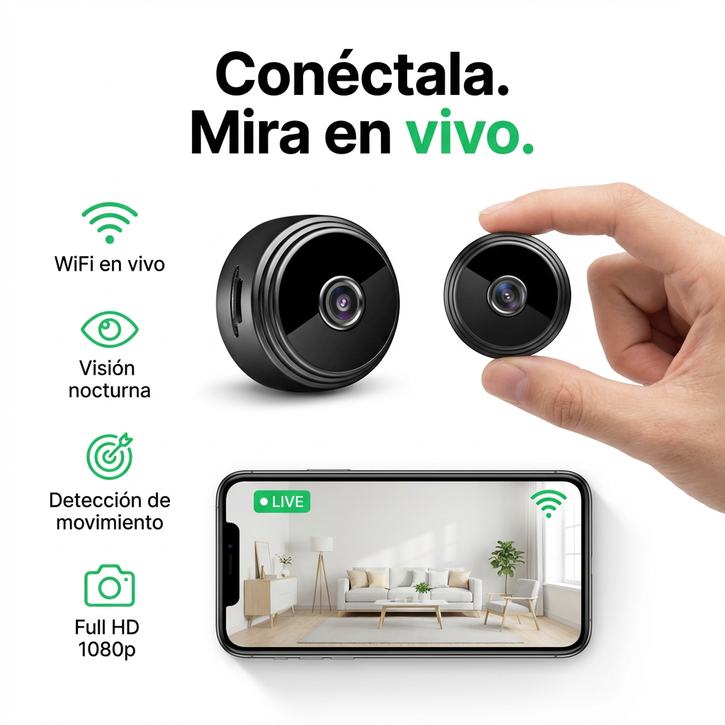 MiniCam WiFi - Conéctala y mira en vivo