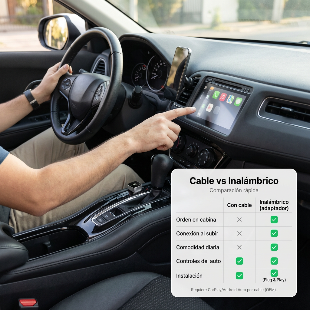 CarPlay y Android Auto inalámbricos - Sin cables